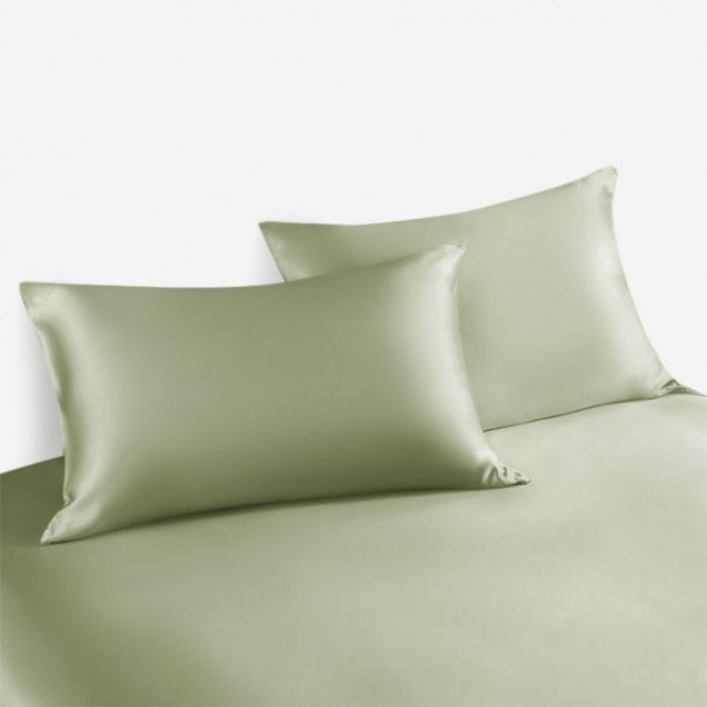 Buy Sage Green 22 Momme Mulberry Silk Pillowcase with Hidden Zipper Buy Sage Green 22 Momme Mulberry Silk Pillowcase with Hidden Zipper