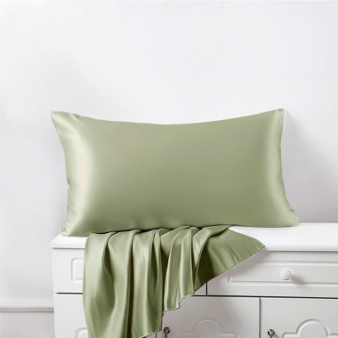 Buy Sage Green 22 Momme Mulberry Silk Pillowcase with Hidden Zipper