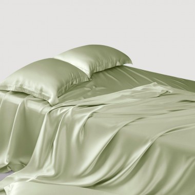 Buy Sage Green 22 Momme Mulberry Silk Sheet Set