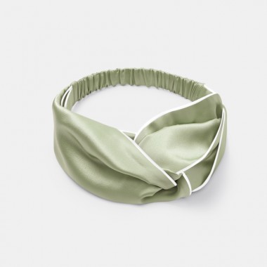 Buy Sage Green & Ivory Silk Headband
