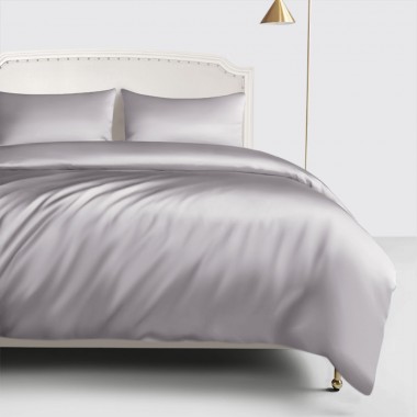 Buy Silver 22 Momme Mulberry Silk Duvet Cover