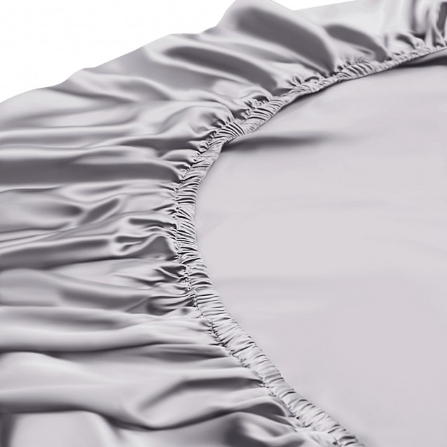 Buy Silver 22 Momme Mulberry Silk Fitted Sheet Buy Silver 22 Momme Mulberry Silk Fitted Sheet