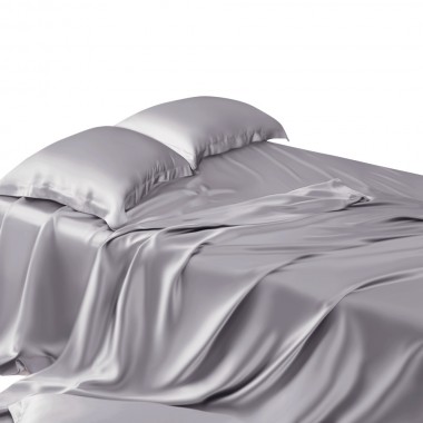 Buy Silver 22 Momme Mulberry Silk Sheet Set