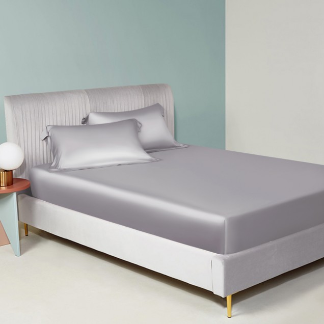 Buy Silver 22 Momme Mulberry Silk Sheet Set Buy Silver 22 Momme Mulberry Silk Sheet Set