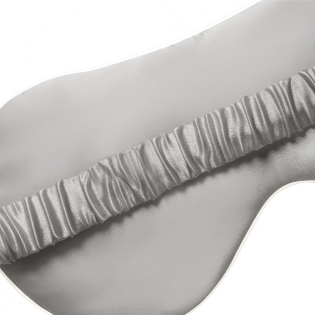 Buy Silver & Ivory Suede Rose Silk Eye Mask Buy Silver & Ivory Suede Rose Silk Eye Mask