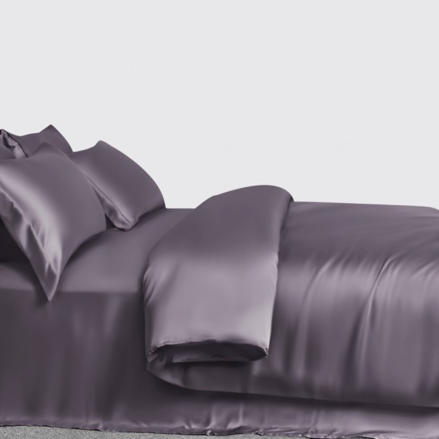 Buy Slate Gray 3 PCS 22 Momme Mulberry Silk Duvet Cover Set Buy Slate Gray 3 PCS 22 Momme Mulberry Silk Duvet Cover Set
