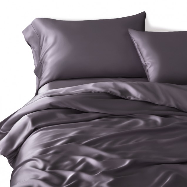 Buy Slate Gray 3 PCS 22 Momme Mulberry Silk Duvet Cover Set Buy Slate Gray 3 PCS 22 Momme Mulberry Silk Duvet Cover Set