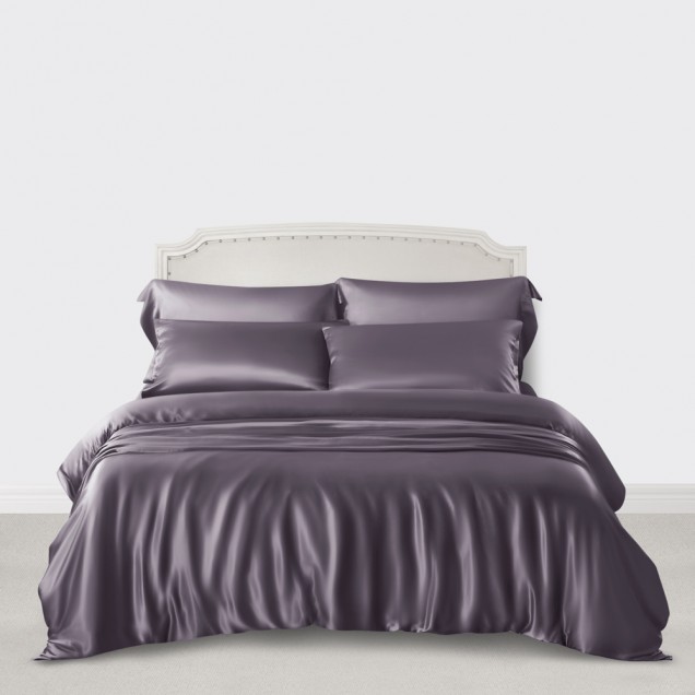 Buy Slate Gray 3 PCS 22 Momme Mulberry Silk Duvet Cover Set Buy Slate Gray 3 PCS 22 Momme Mulberry Silk Duvet Cover Set