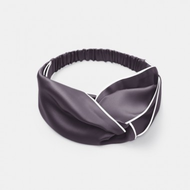 Buy Slate Gray & Ivory Silk Headband