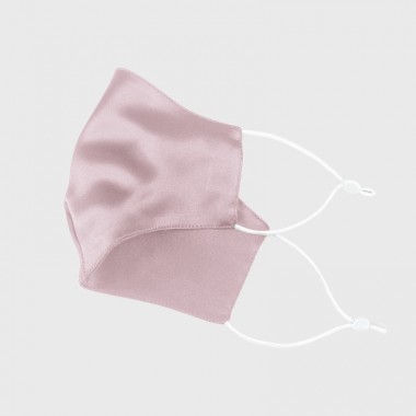 Buy Suede Rose & White Double-Sided 22 Momme Silk Face Mask