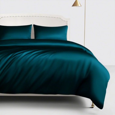 Buy Teal 22 Momme Mulberry Silk Duvet Cover