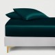Buy Teal 22 Momme Mulberry Silk Fitted Sheet Buy Teal 22 Momme Mulberry Silk Fitted Sheet