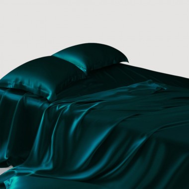 Buy Teal 22 Momme Mulberry Silk Sheet Set