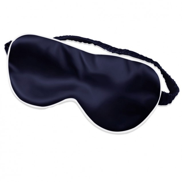 Buy Two Piece Silk Gift Set Navy Pillowcase & Eye Mask Buy Two Piece Silk Gift Set Navy Pillowcase & Eye Mask