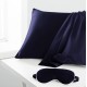 Buy Two Piece Silk Gift Set Navy Pillowcase & Eye Mask Buy Two Piece Silk Gift Set Navy Pillowcase & Eye Mask